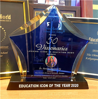 Happy and very proud to share the news that the renowned magazine Education Today has declared our most revered and beloved Director Dr. Kavisha Khurana Vij as one of the top 50 Visionaries - Leading Education Icon of the Year 2020!