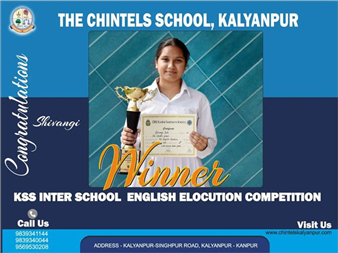 Where the power of speech and the influence of words lead to constructivism, a world of intellect and powerful imagination is created.  The incredible might of words can make people’s heart soar and fly high for achievements.  With immaculate precision and eloquent expression, our young orator Shivangi proudly paraded with the 1st prize for the KSS Inter - School Elocution Competition (Senior Wing).  Bravo !! 👏