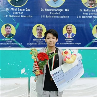 Our sports enthusiasts are on a winning spree with another ardent paragon Aaral Dwivedi clinching the 2nd position in GD Under 13 Badminton Championship held in Azamgarh.