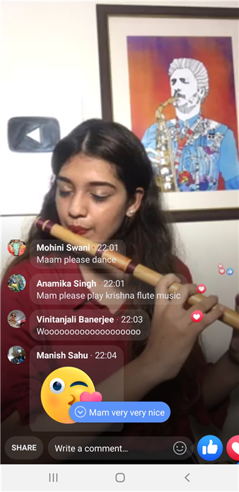 Tunes of flute by Palak Jain - Facebook Live