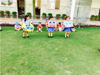 An interesting way of explaining about means of transport makes the children thrilled and happy always.. #NurseryA