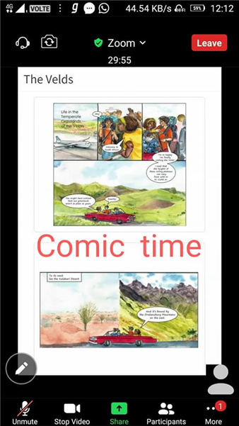 Students of grade V were overjoyed on learning about *Temperate Grasslands* through the lands of comic book.